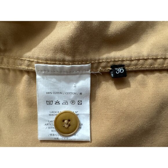 Le Mont St Michel cotton Chore Work Jacket size 36 US 4 color Kraft NWT  $335 - Picture 6 of 11